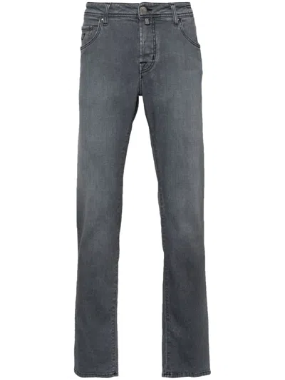 Jacob Cohen Barny Low-rise Slim-fit Jeans In Grey