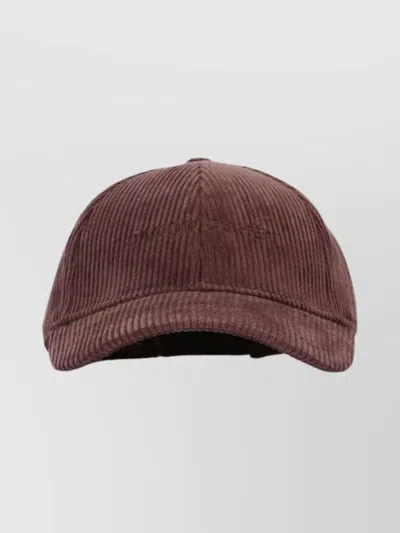 JACOB COHEN BASEBALL CAP CORDUROY TEXTURE CURVED BRIM