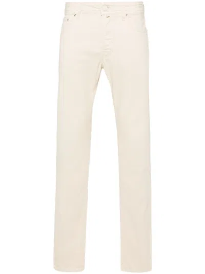 Jacob Cohen Mid-rise Slim-fit Jeans In Beige