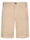 Jacob Cohen Beige Chambray Bermuda Shorts In Beige