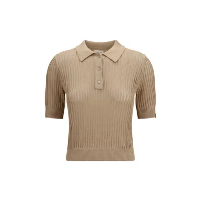 Jacob Cohen Beige Cotton Polo Women's Shirt In Sand