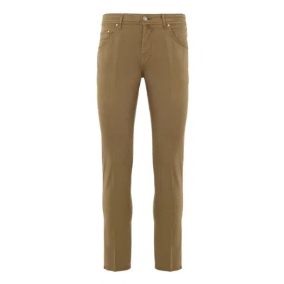 Jacob Cohen Beige Cotton Skinny Pant In Brown