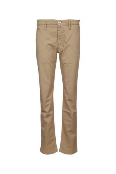 Jacob Cohen Beige Slim-fit Chinos Trousers In Brown