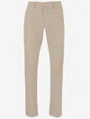 Jacob Cohen Beige Stretch Cotton Pants In Brown