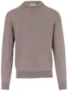 Jacob Cohen Beige-purple Wool Blend Sweater In Purple