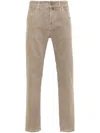 Jacob Cohen Straight-leg Mid Rise Trousers In Nude