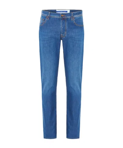 JACOB COHEN BELT LOOP DENIM TROUSERS