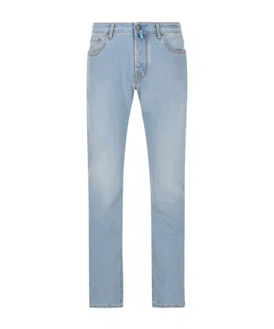 JACOB COHEN BELT LOOP DENIM TROUSERS