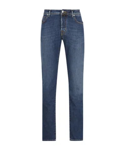 Jacob Cohen Belt Loop Denim Trousers In Blue