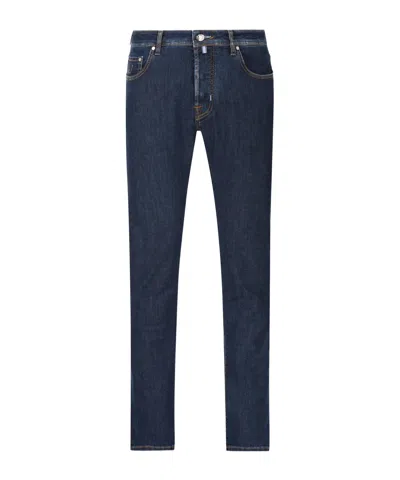 Jacob Cohen Belt Loop Denim Trousers In Blue