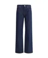 Jacob Cohen Wide Leg Jeans In Dark Blue Denim In Black
