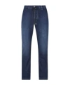 Jacob Cohen Logo Patch Slin-fit Jeans In Blue