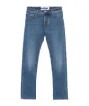 Jacob Cohen Straight Trousers Belt Loops In Blue