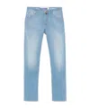 Jacob Cohen Button Fly Denim Trousers In Blue
