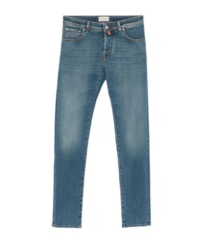Jacob Cohen Belt Loop Jeans In Blue