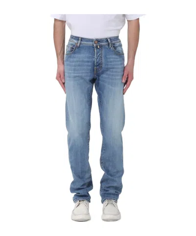 Jacob Cohen Belt Loop Jeans In Blue