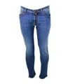 Jacob Cohen Nick Slim J622 Luxury Edition Denim Trousers In Soft Stretch Denim With 5 Pockets With Closure Butto In Blue