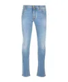 Jacob Cohen Nick Low-rise Slim-fit Jeans In Light Blue