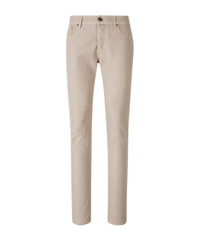 Jacob Cohen Belt-loop Jeans In Beige