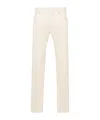 Jacob Cohen Light Beige Cotton Blend Mid-rise Bard Jeans In White