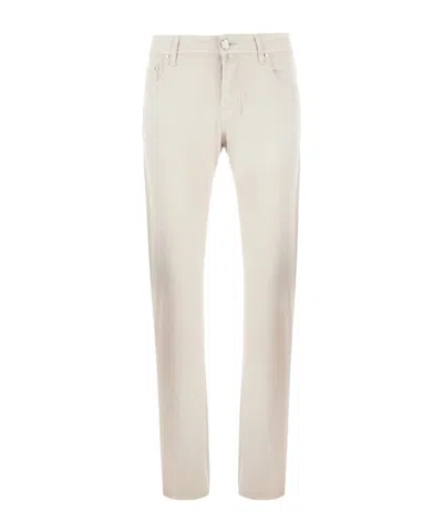 JACOB COHEN EMBROIDERED-POCKET TROUSERS