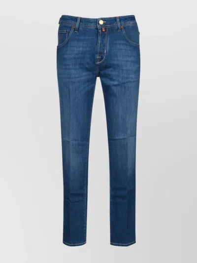 Jacob Cohen Belt Loops Contrast Stitching Five-pocket Style