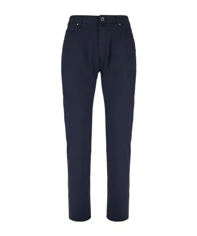 JACOB COHEN EMBROIDERED-POCKET TROUSERS