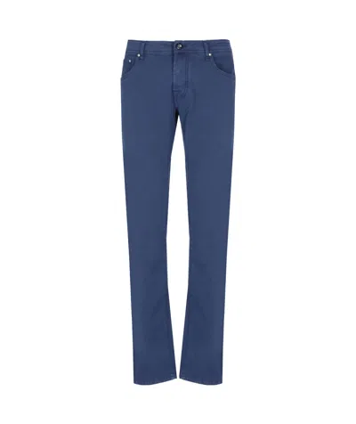 Jacob Cohen Belt Loops Slacks In Blue