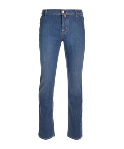 JACOB COHEN BELT RING DENIM TROUSERS