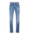 Jacob Cohen Belt Ring Denim Trousers In Blue