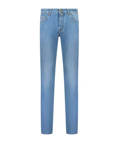 JACOB COHEN JACOB COHEN LOGO PATCH MID-RISE JEANS
