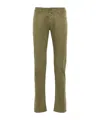 Jacob Cohen Logo-patch Trousers In Green