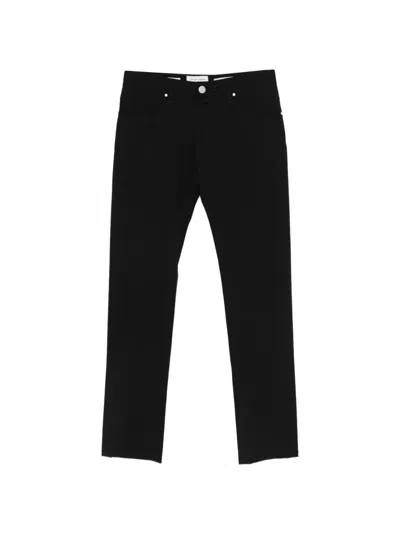 Jacob Cohen Belt-loops Trousers In Black