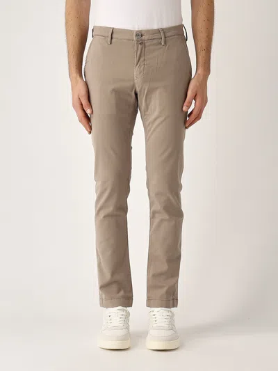 Jacob Cohen Ben Slim-fit Gabardina Stretch Trousers In Brown