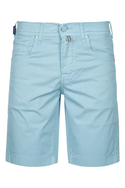 Jacob Cohen Light Blue Solid Shorts