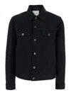 Jacob Cohen Black Classic Collar Denim Jacket In Black
