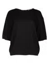 Jacob Cohen Cropped Metallic Knit Wrap Top In Black