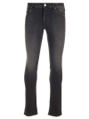 Jacob Cohen Belt Ring Denim Trousers In Black