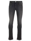 Jacob Cohen Belt Ring Denim Trousers In Black