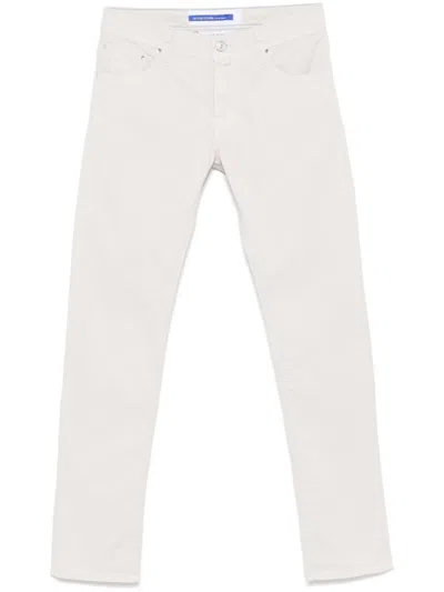 JACOB COHEN BLACK NICK SLIM FIT TROUSERS