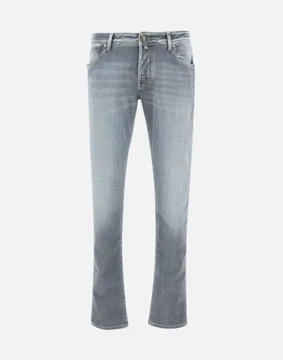 JACOB COHEN JACOB COHEN BLACK SLIM FIT TAPERED JEANS