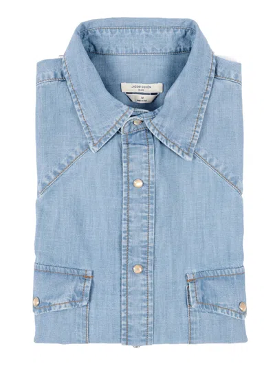 Jacob Cohen Camicia Western In Blue