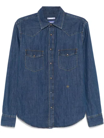 Jacob Cohen Cotton Western Shirt In Blue
