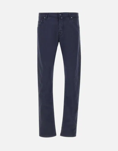 Jacob Cohen Nick Bull Heavy Blue Cotton Trousers