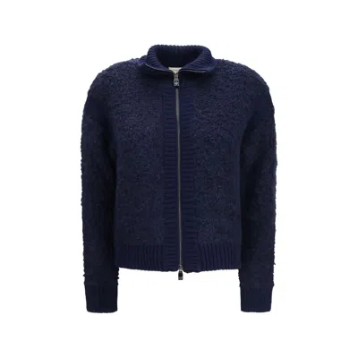 Jacob Cohen Blue Alpaca Vicugna Pacos Cardigan