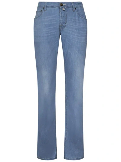 Jacob Cohen Blue Cotton And Viscose Denim Jeans