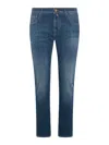 Jacob Cohen Blue Cotton Denim Jeans In Azul