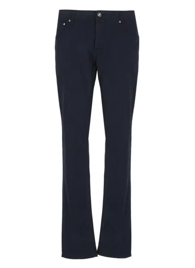 JACOB COHEN JACOB COHEN BLUE COTTON NICK PANTS