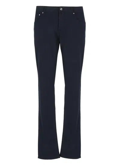 JACOB COHEN BLUE COTTON NICK PANTS