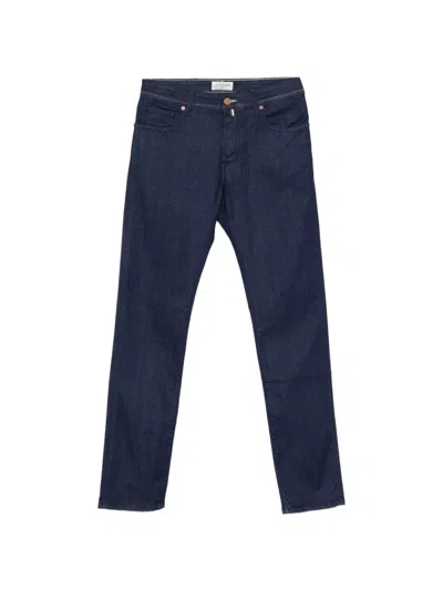Jacob Cohen Blue Cotton Pants